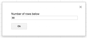 Insérer plusieurs lignes ou colonnes grâce à l'add-on Add rows and columns sur Google Spreadsheet